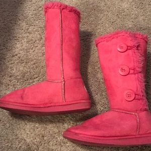 Hot pink boots